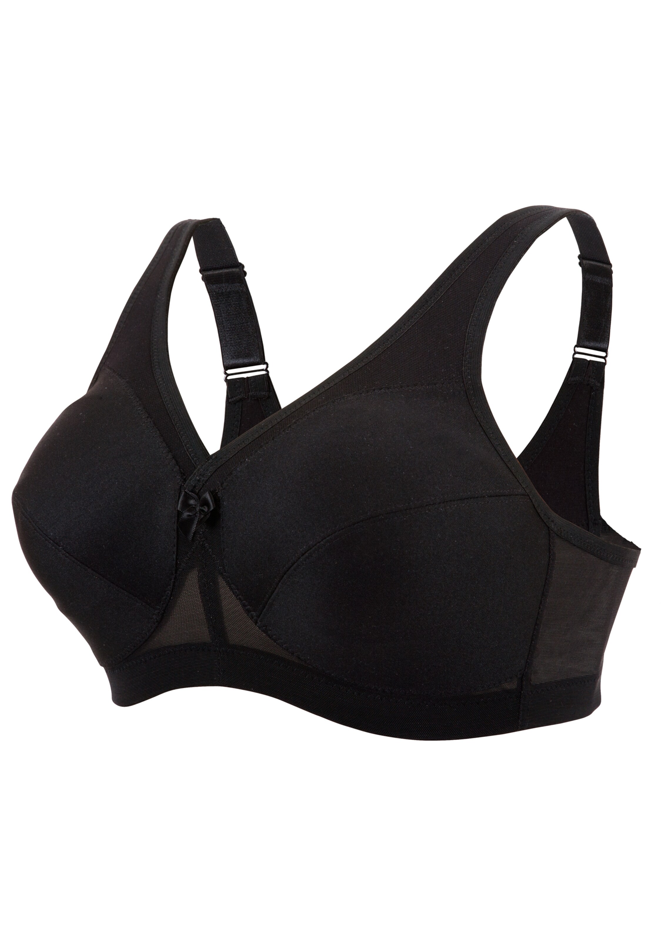 GLAMORISE T-shirt Bra in Black: front