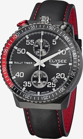 ELYSEE Analoog horloge 'Rally Timer I' in Zwart: voorkant