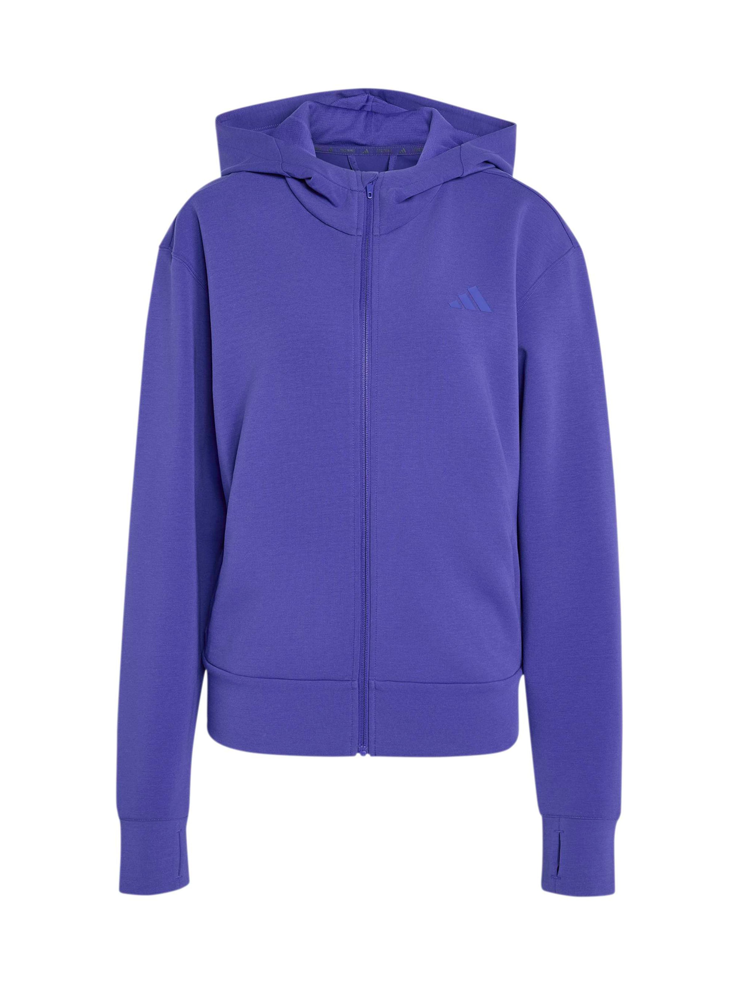 ADIDAS PERFORMANCE Sportsweatjacke 'Designed 4 Training' in Lila: Vorderseite