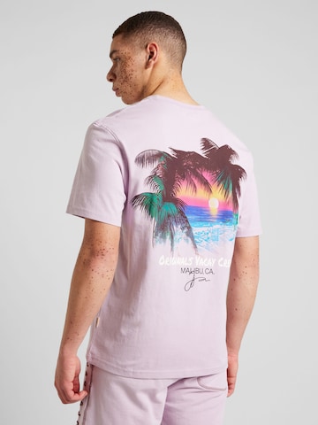 JACK & JONES Тениска 'ARUBA' в лилав: отпред