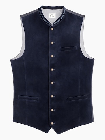 HerzSticht Traditional Vest 'Petersberg' in Blue: front