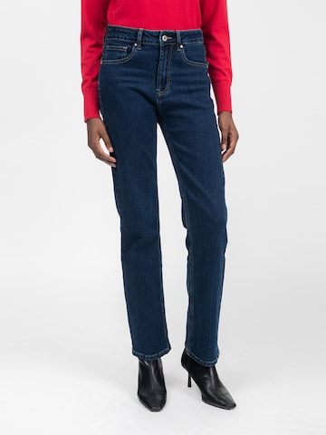 Influencer Flared Jeans in Blau: Vorderseite