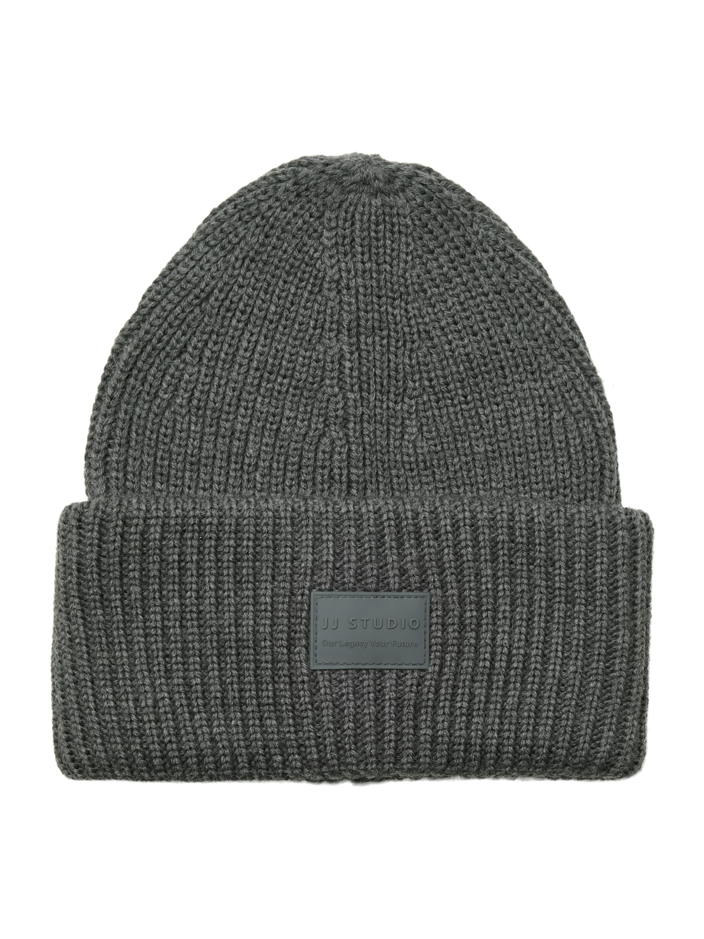 JACK & JONES Mütze 'JACHAKKAI' in Grau: Vorderseite