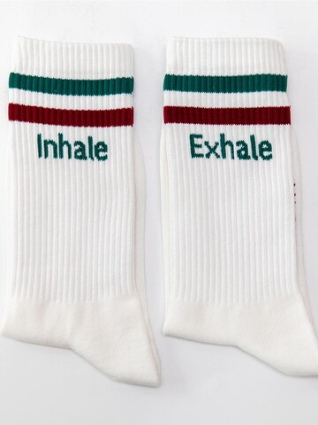 Divasya Socken 'Inhale Exhale'‌‌‌‌‌‌‌ in Rot