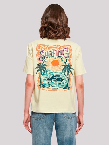 F2 Shirt 'F2 Surfers Sunset Sommer Vibes' in Yellow: front