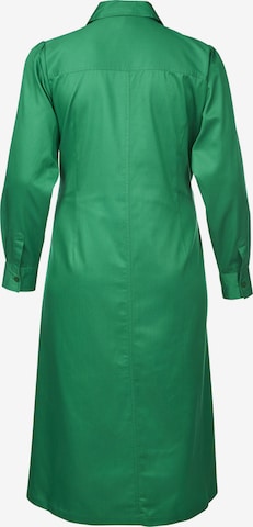 Rock Your Curves by Angelina K. Shirt Dress in Green