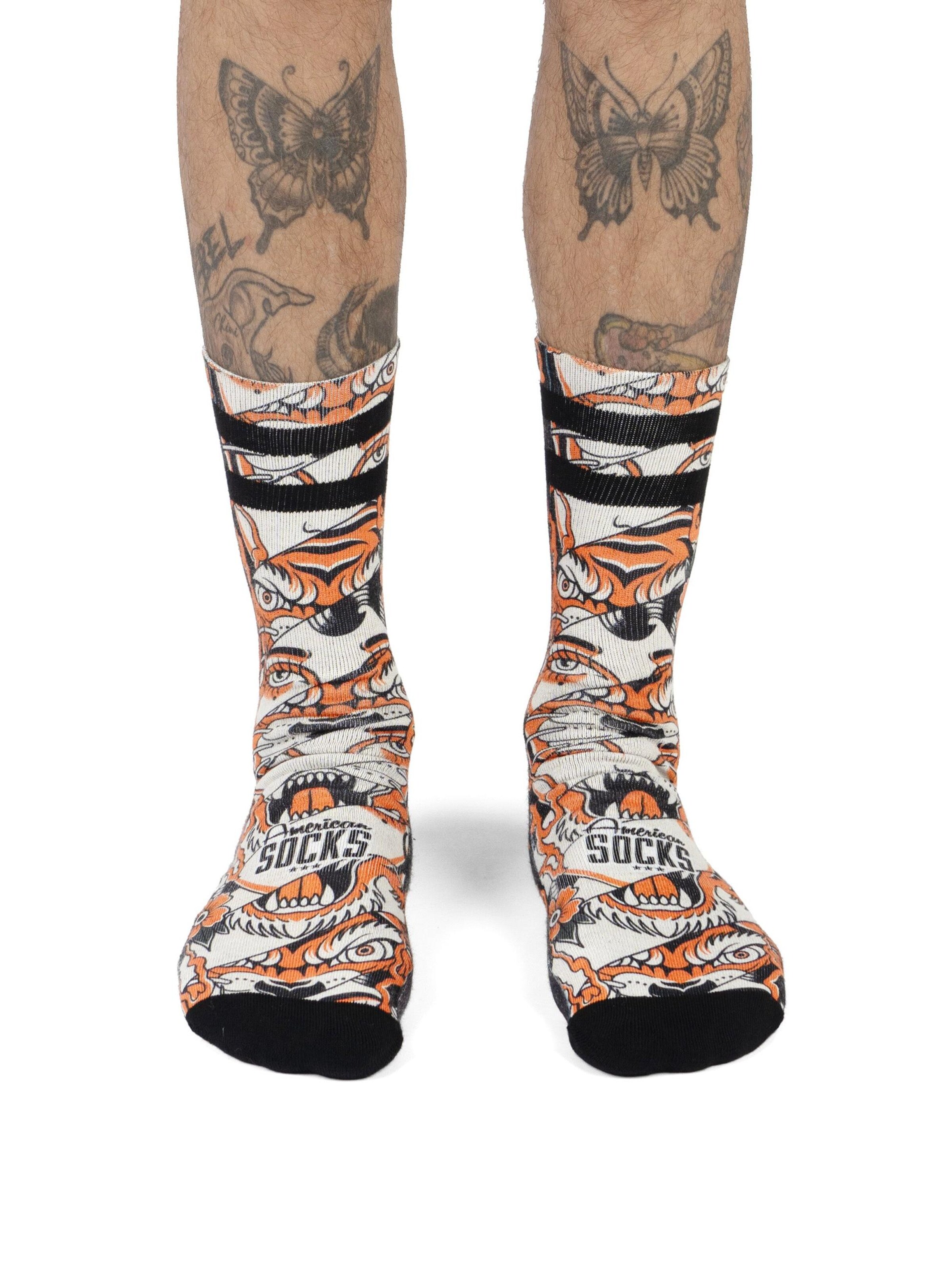 American Socks - Calcetines 'Instinct - Mid High' en naranja