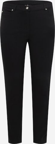 SAMOON Skinny Broek in Zwart: voorkant