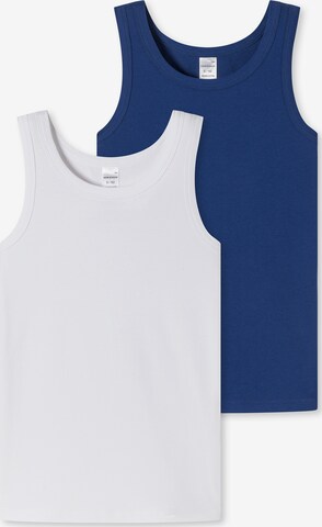 SCHIESSER Undershirt ' 95/5 Organic Cotton ' in Blue: front