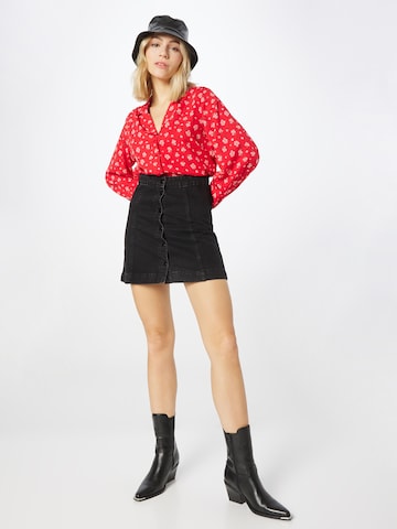 Monki Blouse in Red