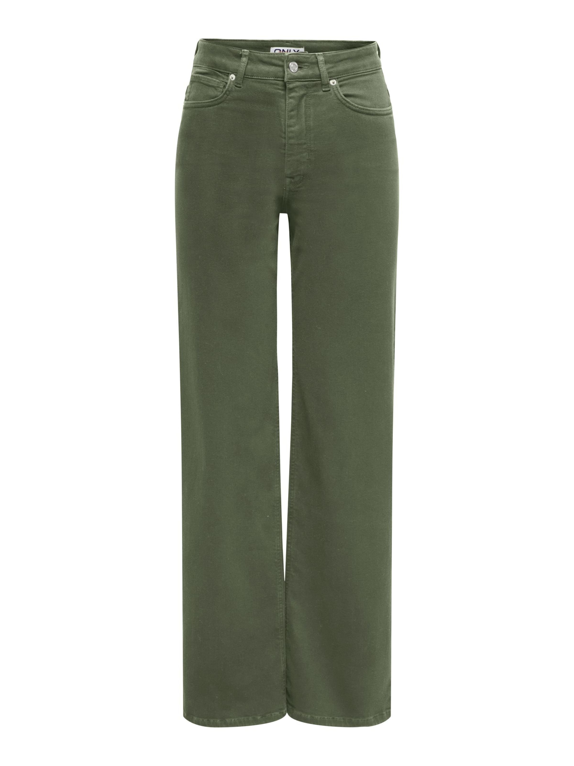 ONLY Wide Leg Jeans in Grün: Vorderseite