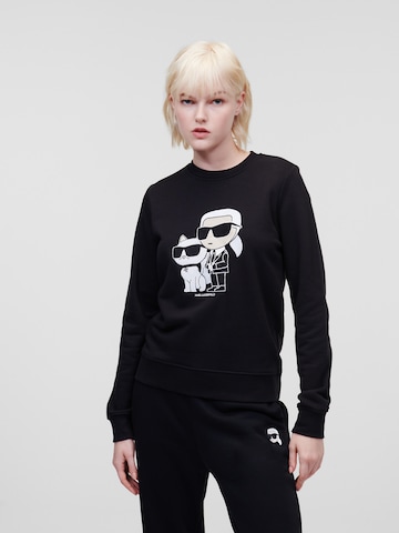 Karl Lagerfeld Sweatshirt 'Ikonik 2.0' in Black: front