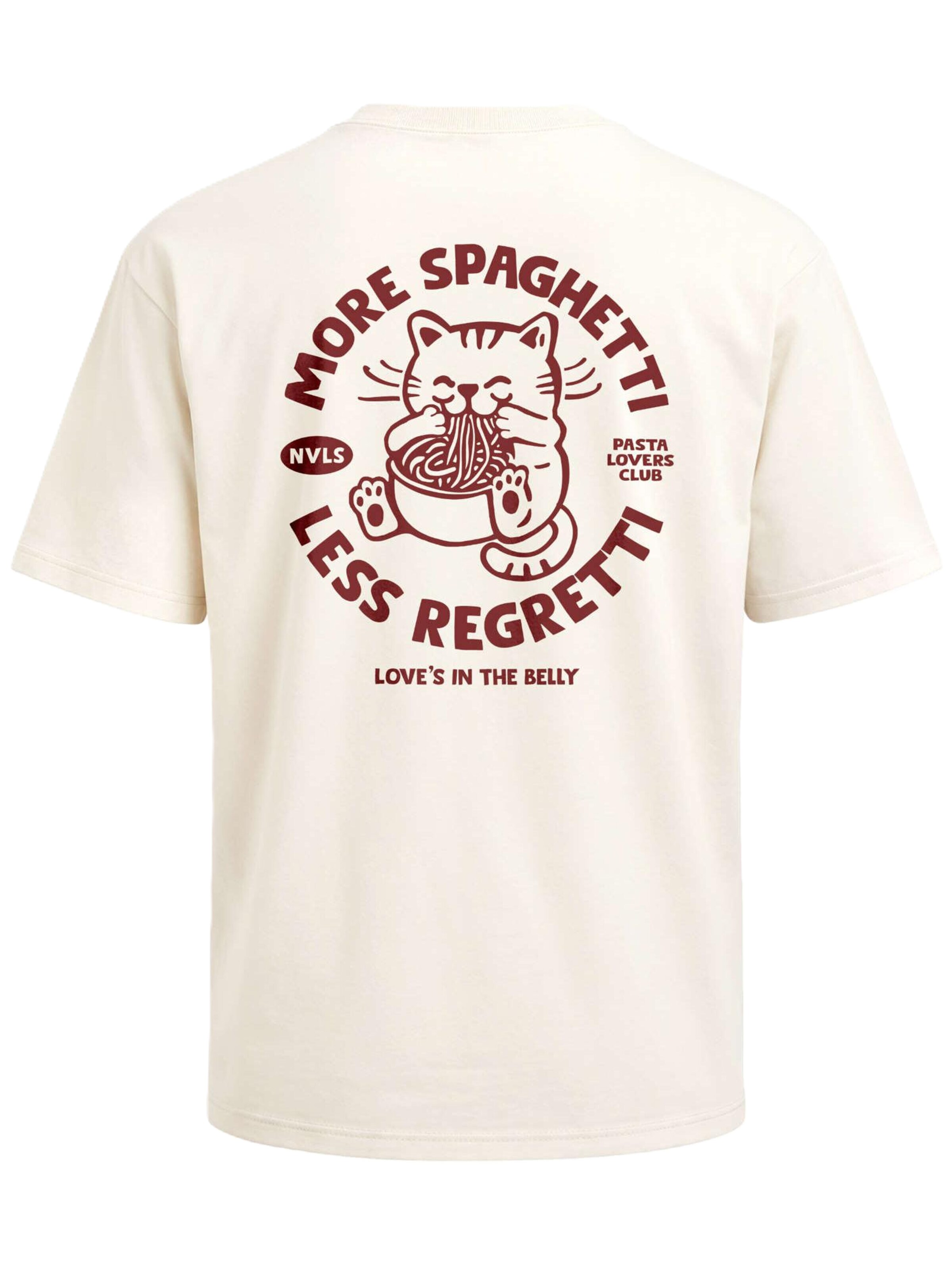 Neverless Shirt 'spaghetti' in Beige