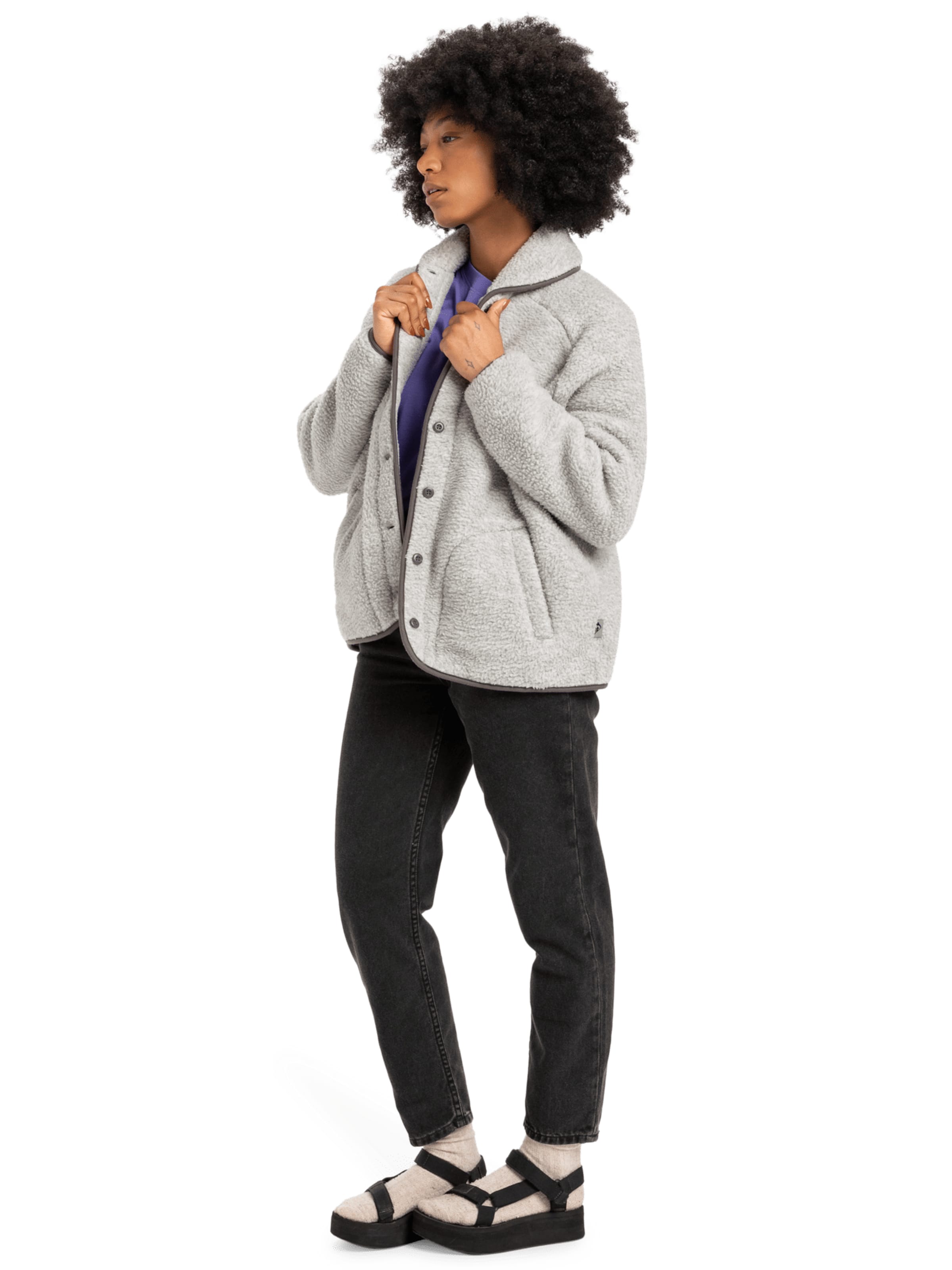 QUIKSILVER Fleecejacke 'Sherpa Heather' in Grau