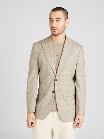 Coupe regular Veste de costume 'OASIS' SELECTED HOMME en beige : devant