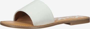 Kickers Mules in White: front