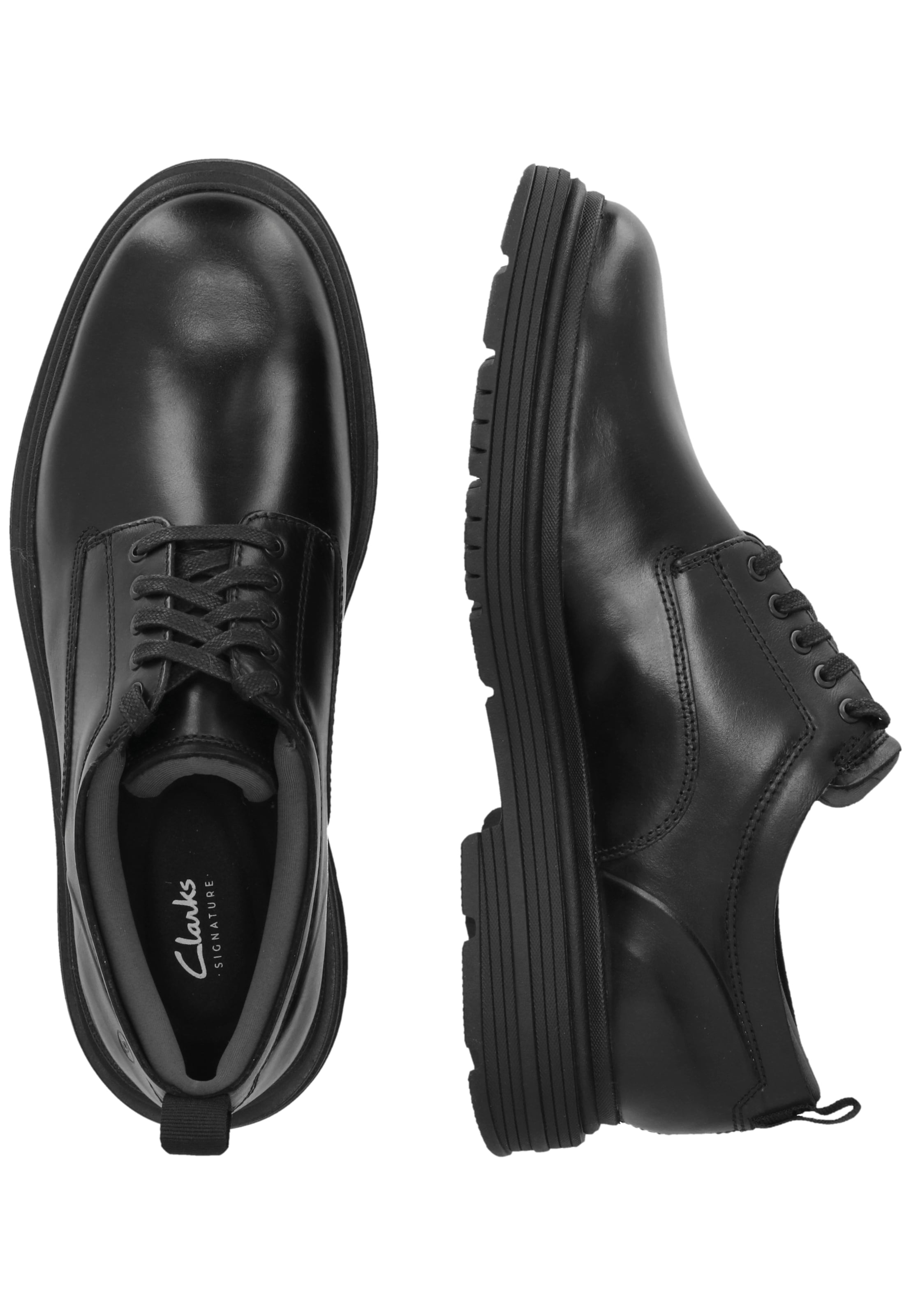 CLARKS Schnürschuhe 'Badbury Lace' in Schwarz