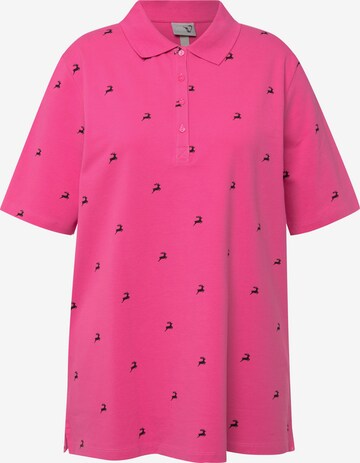 T-shirt Ulla Popken en rose : devant