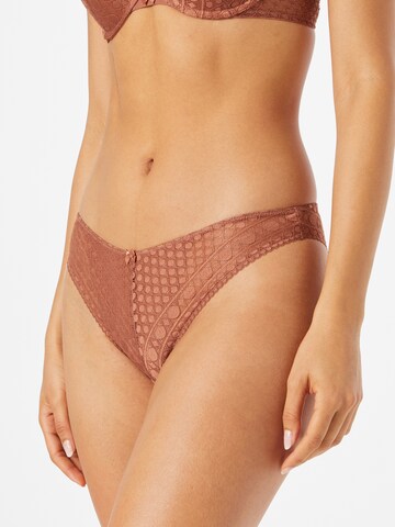 ESPRIT String 'Modern Lace Par' in Bruin: voorkant