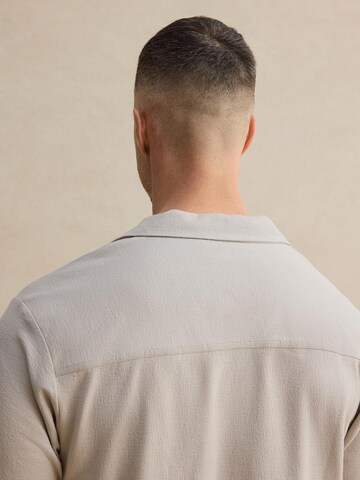 DAN FOX APPAREL Regular fit Srajca 'Roman' | siva barva