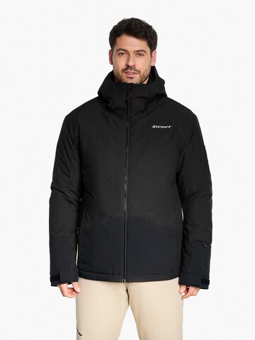 ZIENER Athletic Jacket 'TARAINO-Z' in Black: front