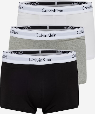 Calvin Klein Underwear Μποξεράκι σε γκρι μελανζέ / μαύρο / λευκό, Άπ�οψη προϊόντος
