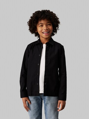 Calvin Klein Jeans Regular fit Button Up Shirt in Black: front