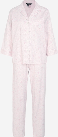 Pijama de la Lauren Ralph Lauren pe roz: față