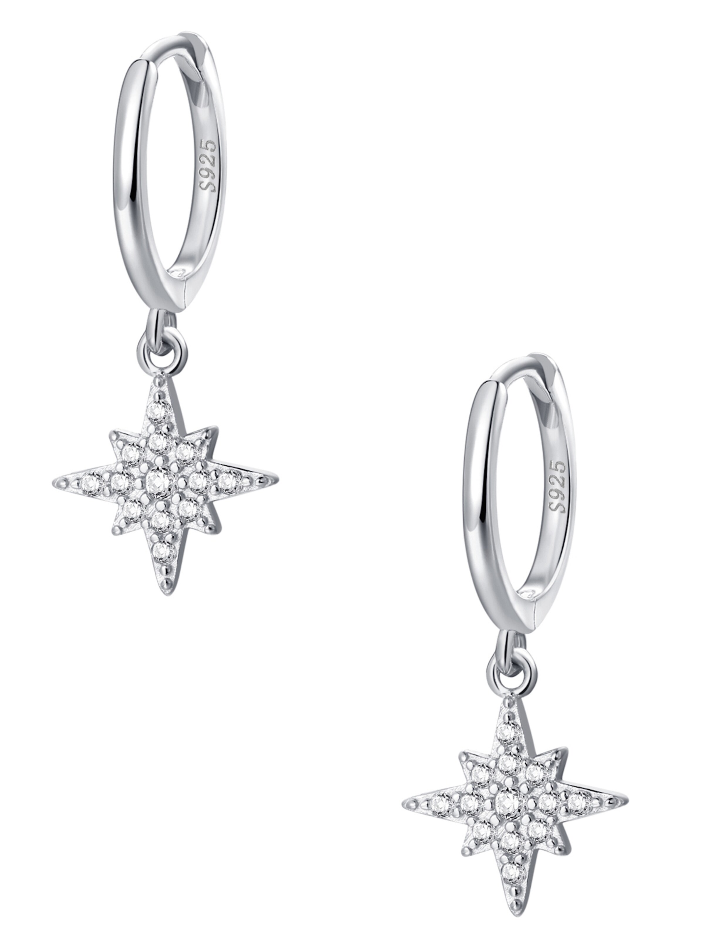 Hey Happiness Ohrringe 'Nordstern'‌‌‌‌‌ in Silber