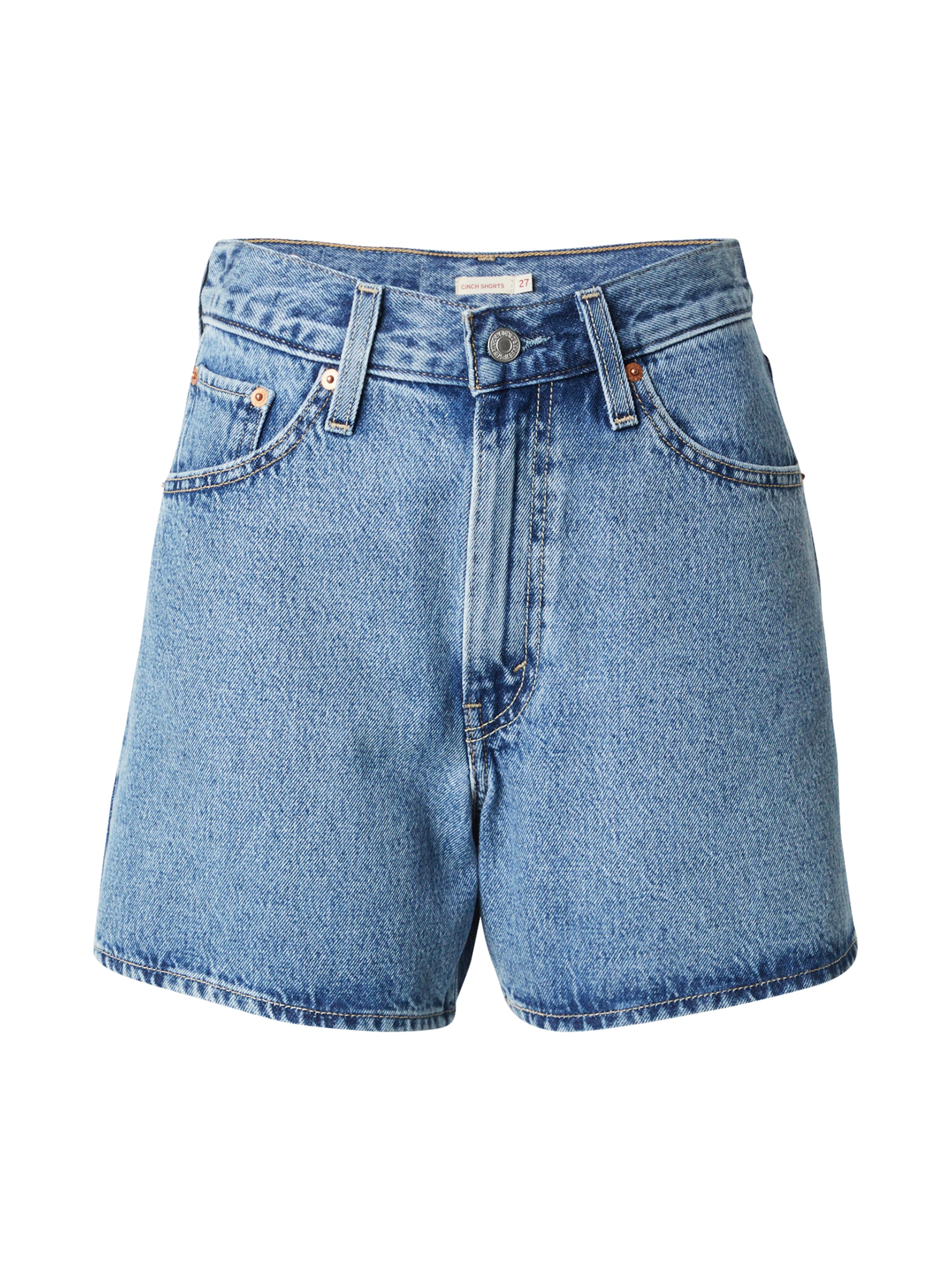 LEVI'S ® Широкий Джинсы 'Cinch Mid-Thigh Short' в Синий: спереди