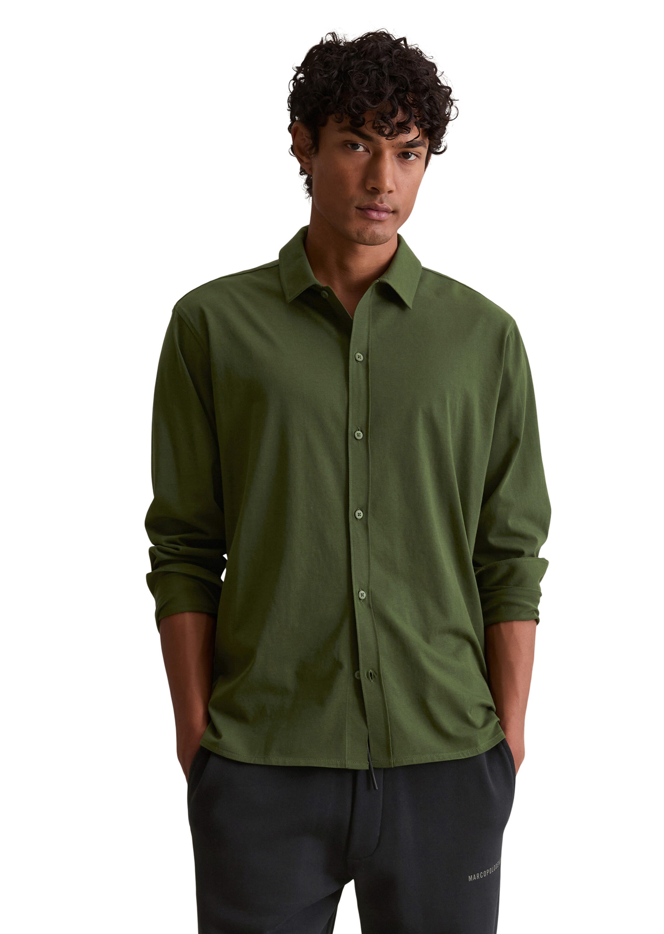 Marc O'Polo DENIM Comfort Fit Hemd in Grün: Vorderseite