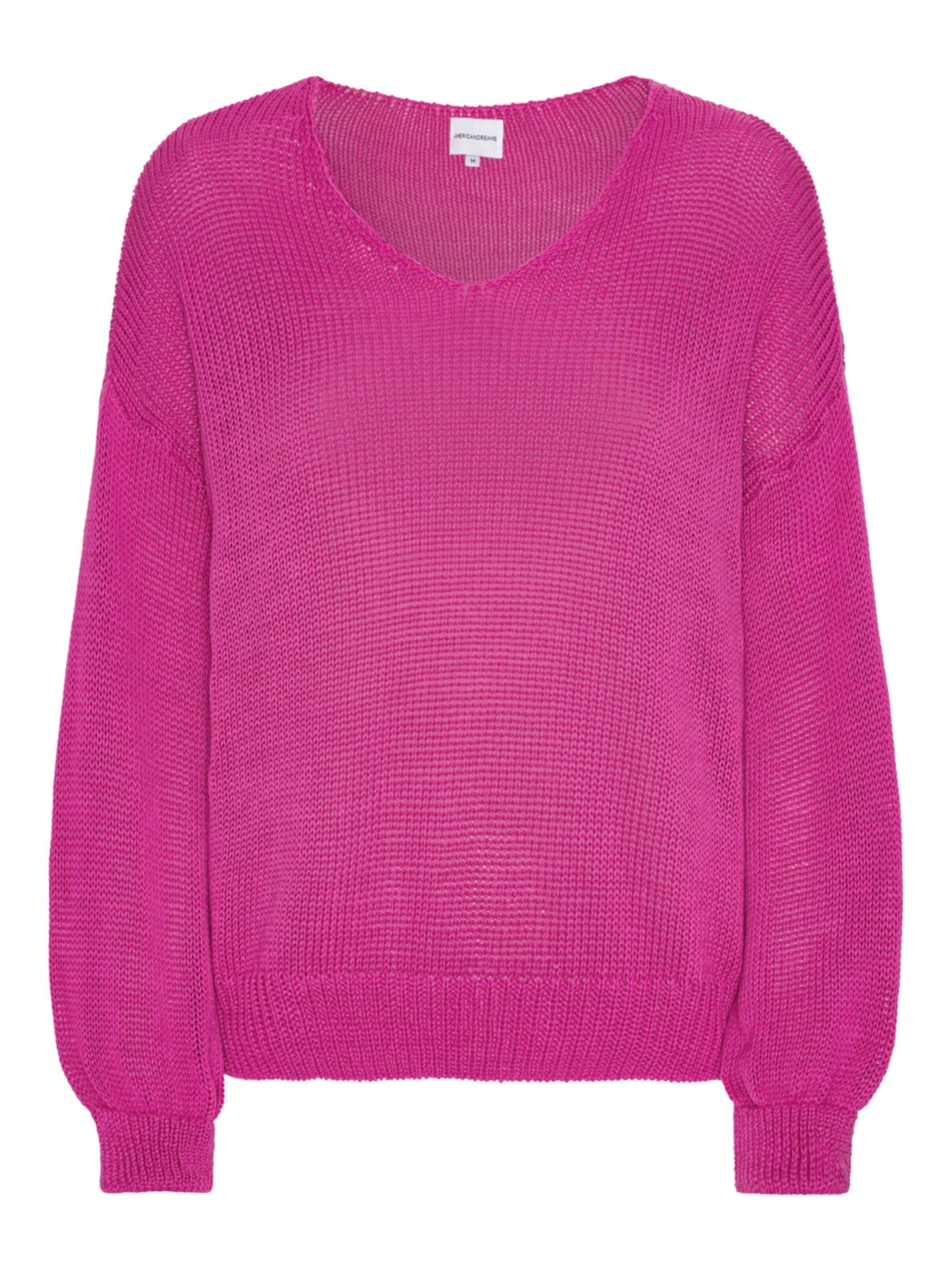 americandreams Pullover i overstørrelse 'Milana Cotton' i pink: forside