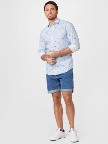 Nudie Jeans Co Regular Shorts 'Josh' in Blau