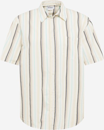 Marškiniai 'Vincent' iš WEEKDAY, spalva – smėlio spalva / turkio spalva / šviesiai ruda / balta, Prekių apžvalga