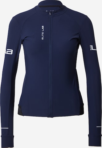 ELITE LAB Athletic Zip-Up Hoodie 'Bike Elite X1' in Blue: front