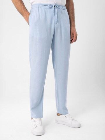 Antioch Loose fit Pleat-front trousers in Blue: front