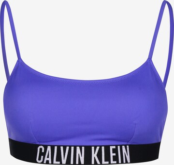 Calvin Klein Swimwear Bikinitop in Blauw: voorkant