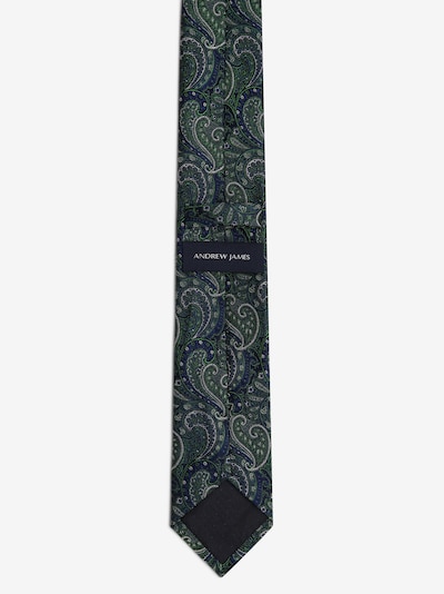 Andrew James Cravate en bleu / vert / blanc, Vue avec produit