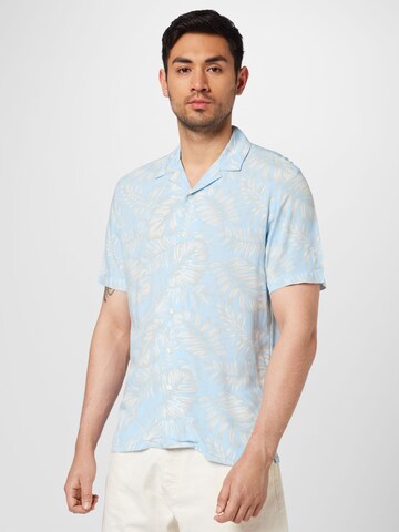 Key Largo Regular fit Button Up Shirt 'Havanna' in Blue: front