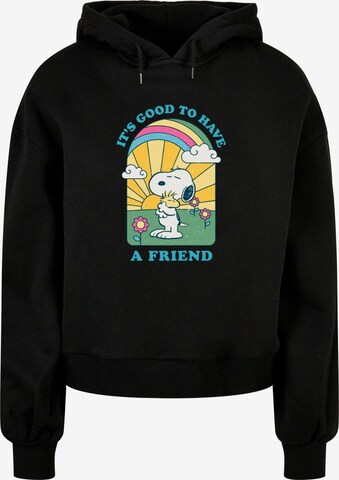 Felpa 'Peanuts - It's good to have a friend' di Merchcode in nero: frontale