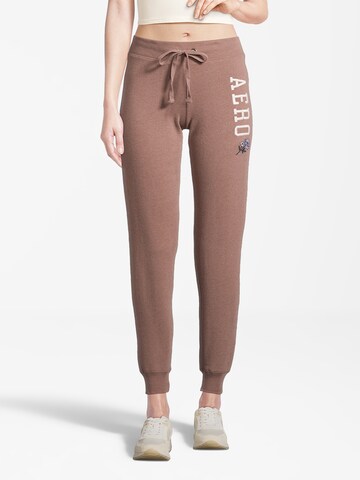 Effilé Pantalon AÉROPOSTALE en beige : devant