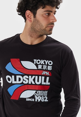Oldskull Shirt 'Retro Tokyopolis' in Zwart