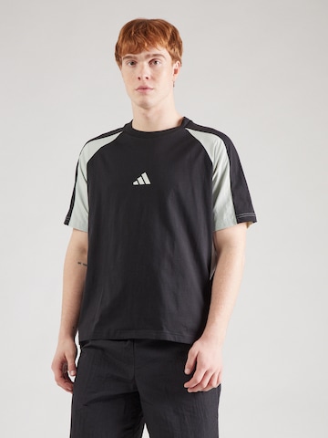 ADIDAS SPORTSWEAR - Camisa funcionais 'ESS' em preto: frente