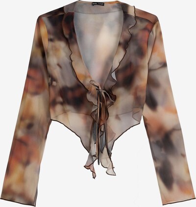 Camicia da donna Bershka di colore marrone / cognac / marrone chiaro / marrone scuro, Visualizzazione prodotti
