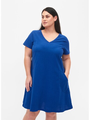 Robe 'Jeasy' Zizzi en bleu : devant