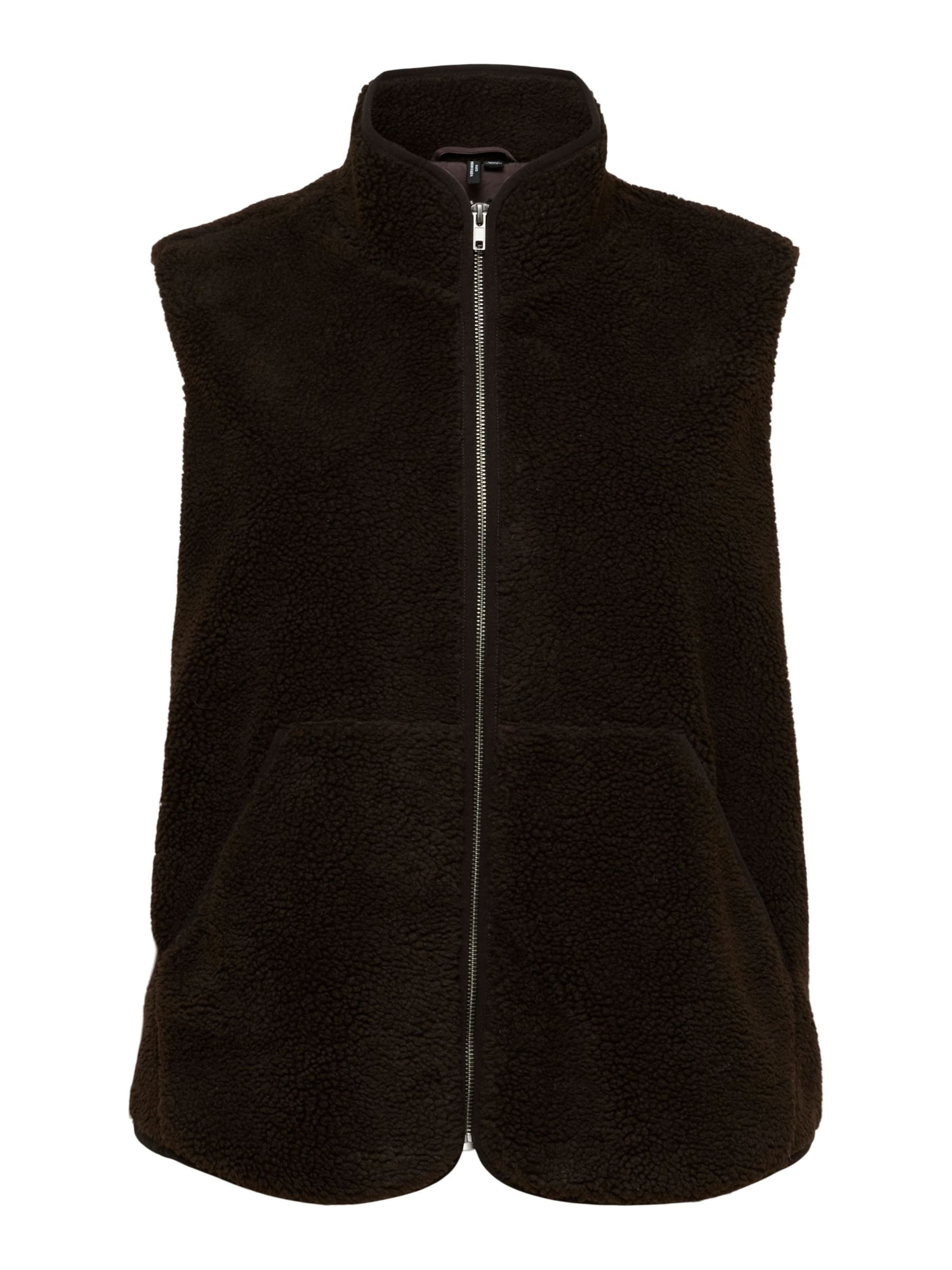 Vero Moda Curve Bodywarmer 'VMJosefine' in Bruin: voorkant
