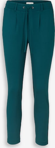 žalia TOM TAILOR Klostuotos kelnės: priekis