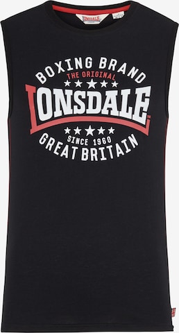 LONSDALE Футболка в Черный: спереди