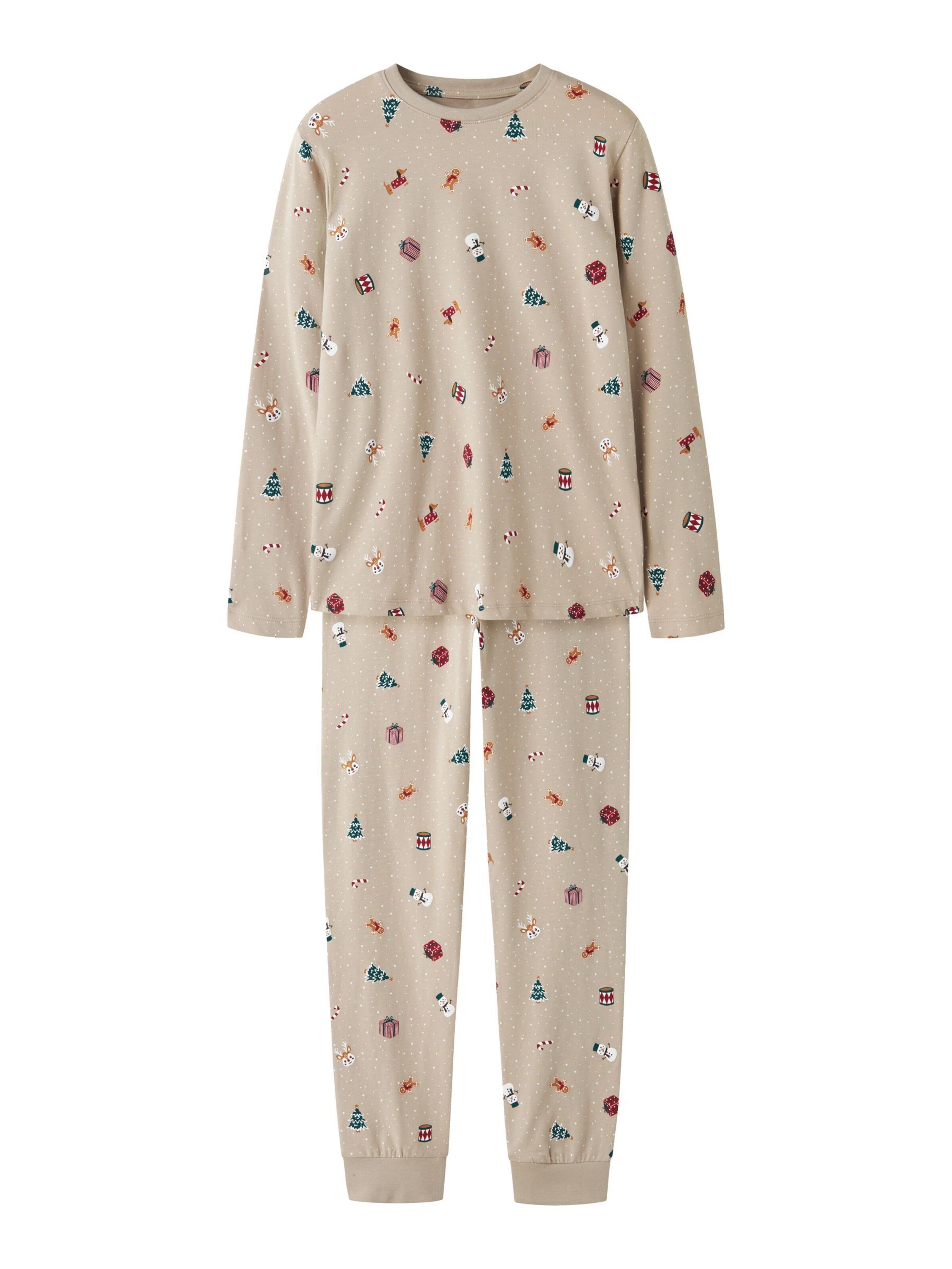 NAME IT Pajamas 'NKNVismas' in Beige: front