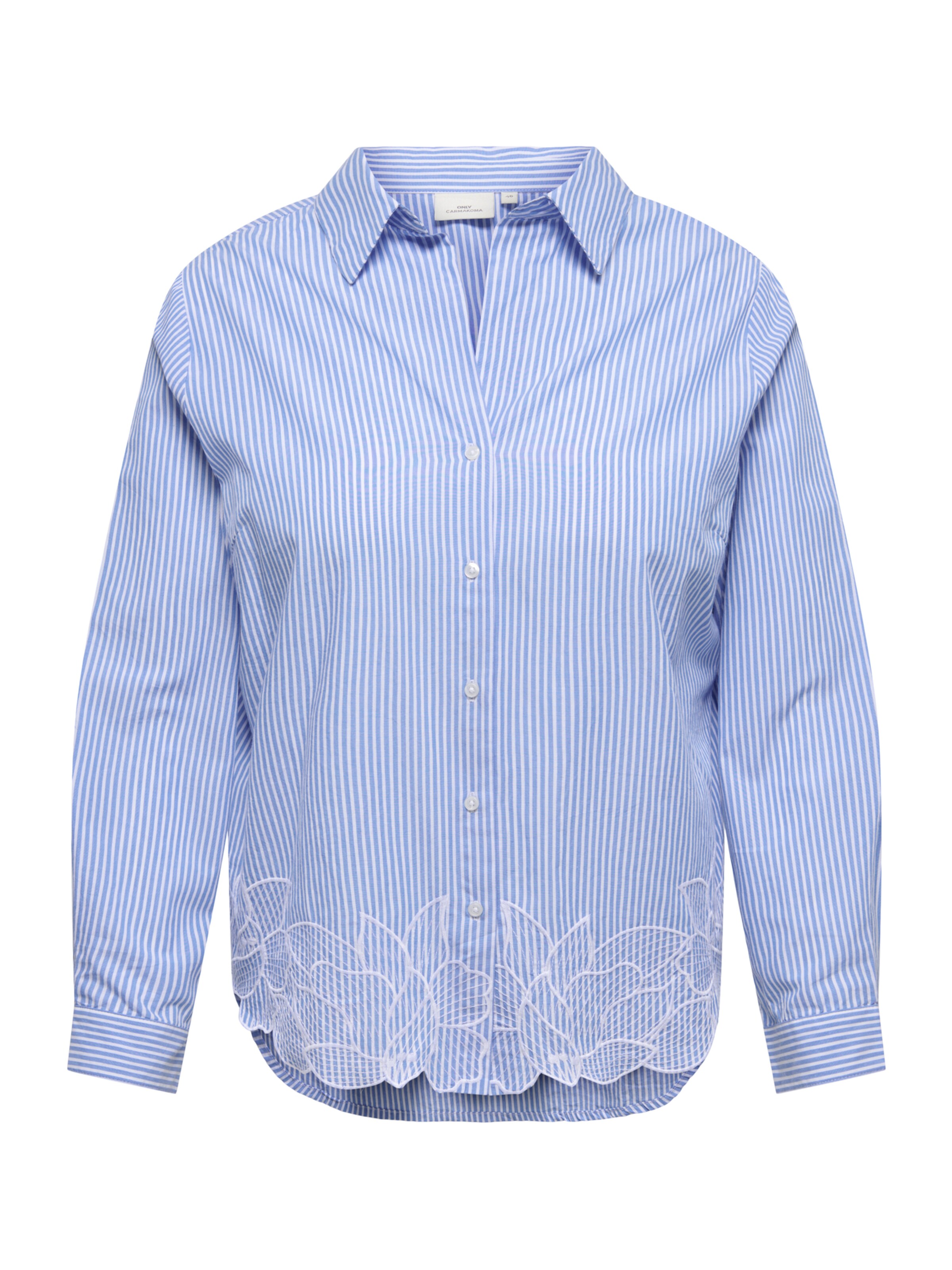 ONLY Carmakoma Blouse 'CARCETINA' in Light blue / White, Item view